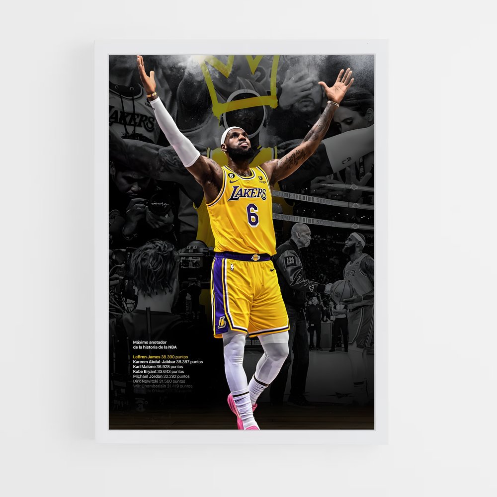 Poster Lebron James Basket Design iconique – affiche Basketball (vue 3)